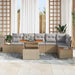Tuinbankenset 7 st Beige poly rattan