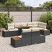 Tuinbankenset 9 st Zwart en Beige