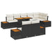 Tuinbankenset 9 st Zwart en Beige