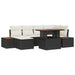 Tuinbankenset 7 pcs Zwart en Beige