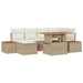 Tuinbankenset 7 st Beige poly rattan