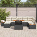 Tuinbankenset 8 st Zwart en Beige