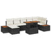 Tuinbankenset 8 st Zwart en Beige