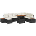 Tuinbankenset 9 st Zwart en Beige