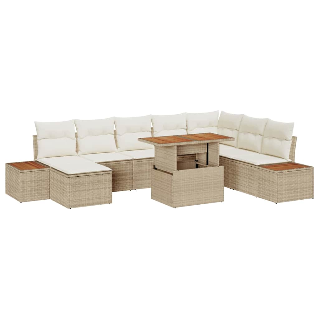 Tuinbankenset 9 st Beige en Crème