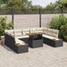 Tuinbankenset 10 st Zwart poly rattan
