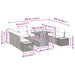 Tuinbankenset 10 st Zwart poly rattan