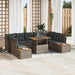 Tuinbankenset 10 st Grijs poly rattan