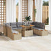 Tuinbankenset 10 st Beige poly rattan
