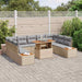 Tuinbankenset 10 st Beige poly rattan