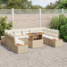 Tuinbankenset 10 st Beige poly rattan