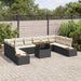 Tuinbankenset 11 st Zwart poly rattan