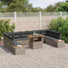 Tuinbankenset 11 st Grijs poly rattan
