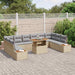 Tuinbankenset 11 st Beige poly rattan