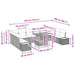 Tuinbankenset 11 st Beige poly rattan