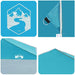 Luifeltent Blauw 395 x 395 x 251 cm Stof