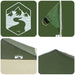 Luifeltent Groen 395 x 395 x 251 cm Stof