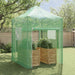 Kas met pop-up frame met dak Groen 200 x 200 x 300 cm IJzer