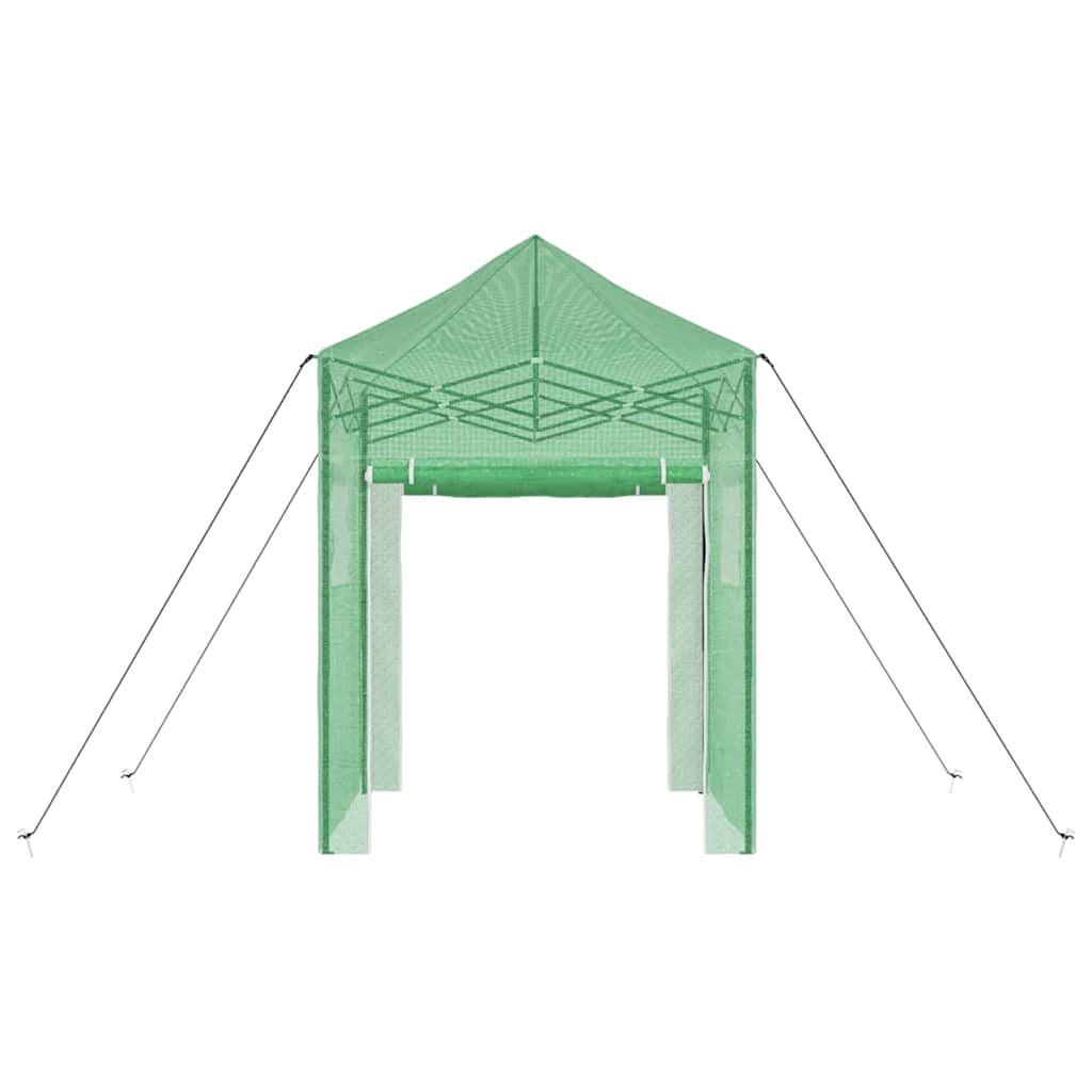Kas met pop-up frame met dak Groen 200 x 200 x 300 cm IJzer