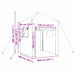 Kas met pop-up frame met dak Groen 200 x 200 x 300 cm IJzer