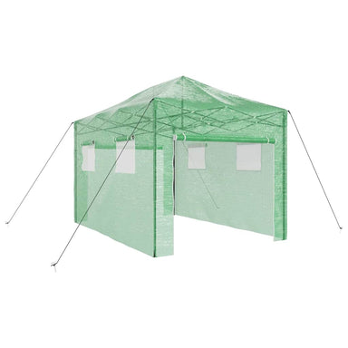 Kas met pop-up frame met dak Groen 280 x 410 x 315 cm IJzer