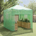 Kas met pop-up frame met dak Groen 290 x 290 x 315 cm IJzer