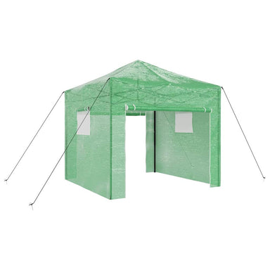 Kas met pop-up frame met dak Groen 290 x 290 x 315 cm IJzer