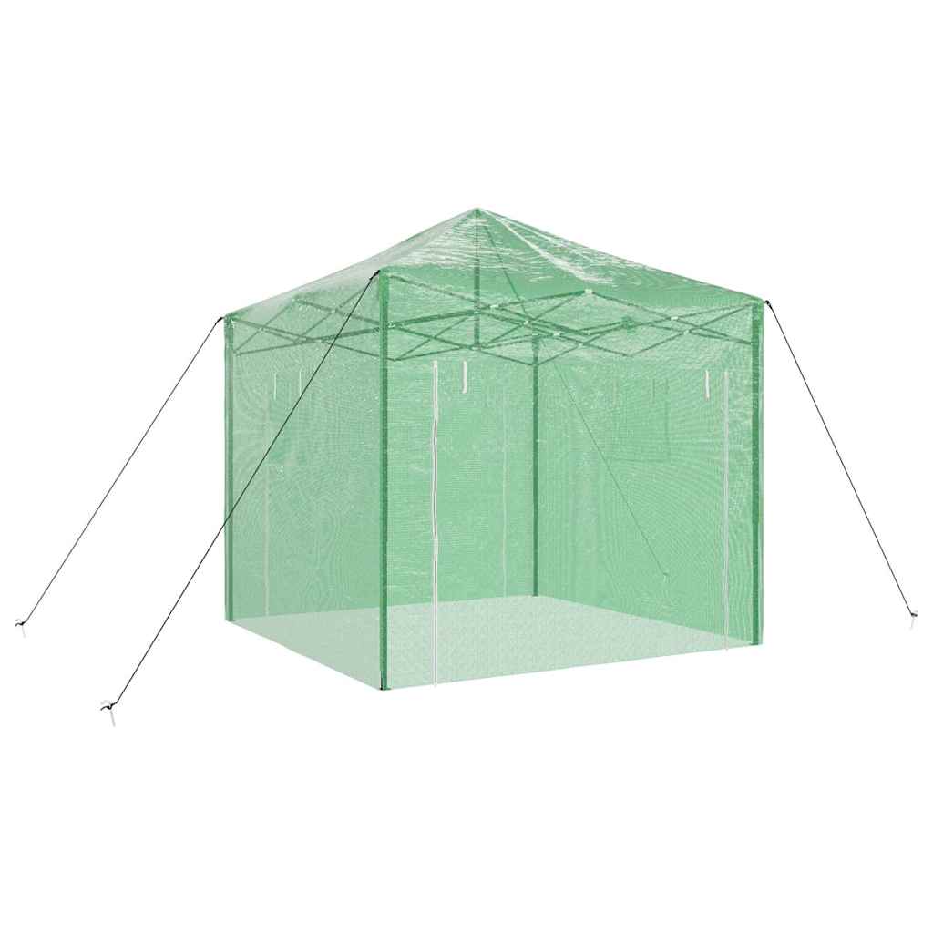 Kas met pop-up frame met dak Groen 290 x 290 x 315 cm IJzer