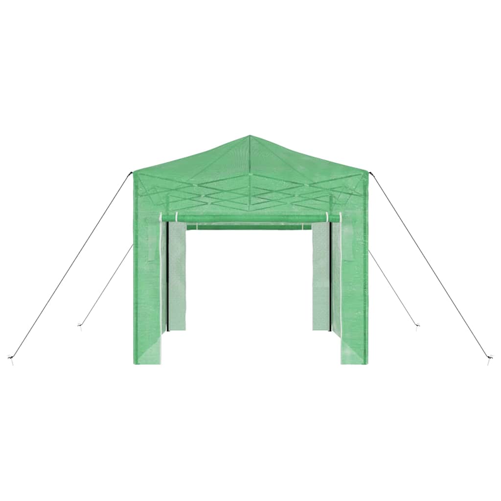 Kas met pop-up frame met dak Groen 290 x 290 x 315 cm IJzer