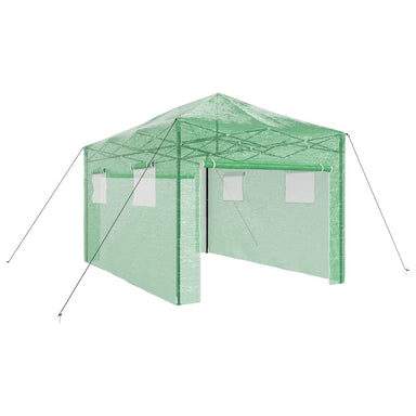 Kas met pop-up frame met dak Groen 290 x 430 x 315 cm IJzer