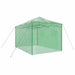 Kas met pop-up frame met dak Groen 290 x 430 x 315 cm IJzer