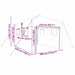 Kas met pop-up frame met dak Groen 290 x 430 x 315 cm IJzer