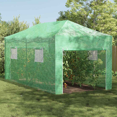 Kas met pop-up frame met dak Groen 290 x 580 x 315 cm IJzer