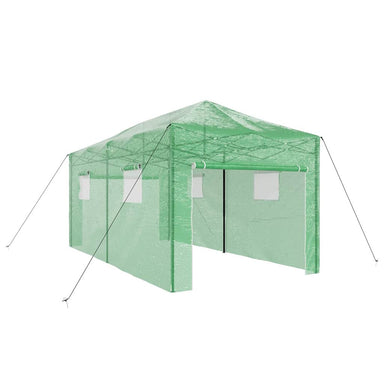 Kas met pop-up frame met dak Groen 290 x 580 x 315 cm IJzer
