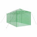 Kas met pop-up frame met dak Groen 290 x 580 x 315 cm IJzer