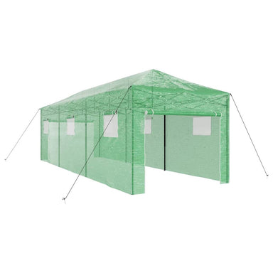 Kas met pop-up frame met dak Groen 290 x 870 x 315 cm IJzer