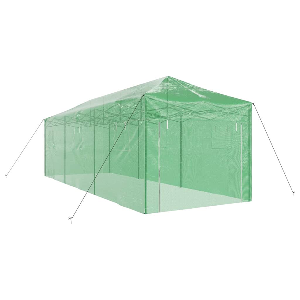 Kas met pop-up frame met dak Groen 290 x 870 x 315 cm IJzer