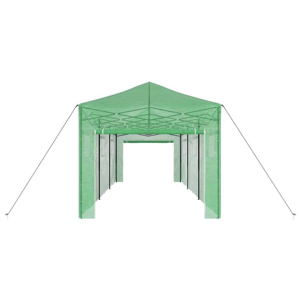 Kas met pop-up frame met dak Groen 290 x 870 x 315 cm IJzer