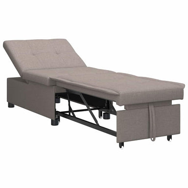 Uittrekbare Slaapbank Taupe 194 x 50 x 82 cm Stof