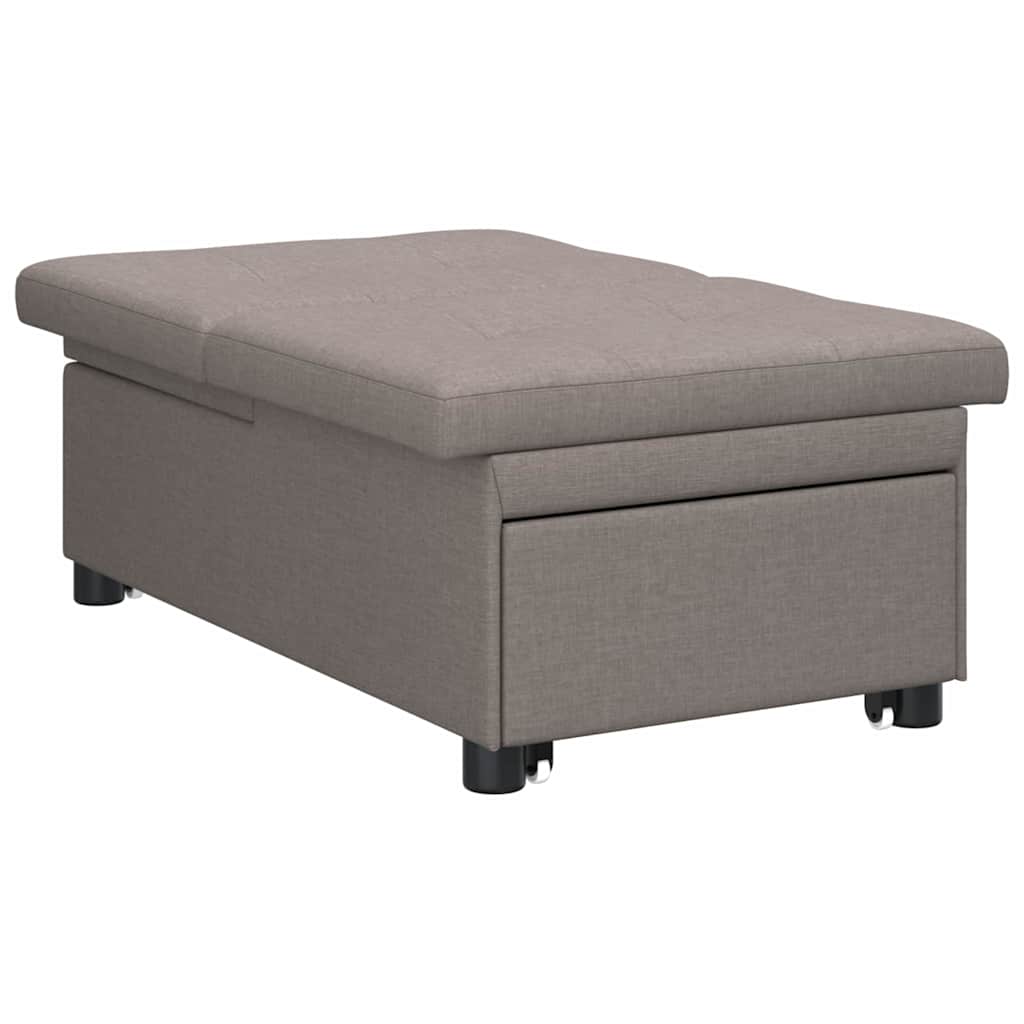 Uittrekbare Slaapbank Taupe 194 x 50 x 82 cm Stof