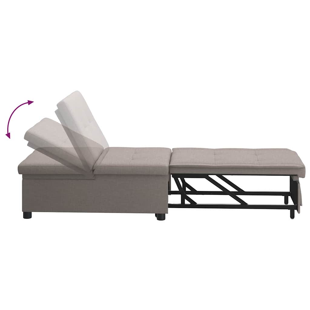 Uittrekbare Slaapbank Taupe 194 x 50 x 82 cm Stof
