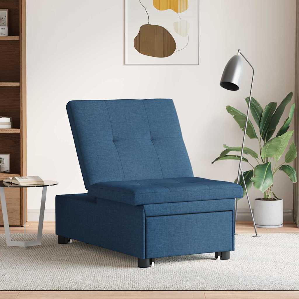 Uittrekbare Slaapbank Blauw 194 x 50 x 82 cm Stof