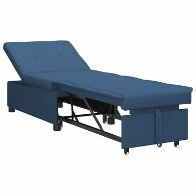 Uittrekbare Slaapbank Blauw 194 x 50 x 82 cm Stof