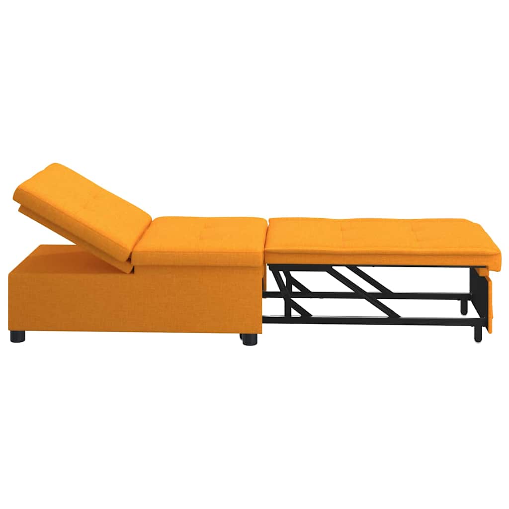 Uittrekbare Slaapbank Donkergeel 194 x 50 x 82 cm Stof