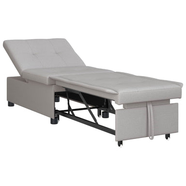 Uittrekbare Slaapbank Grijs 194 x 50 x 82 cm Stof