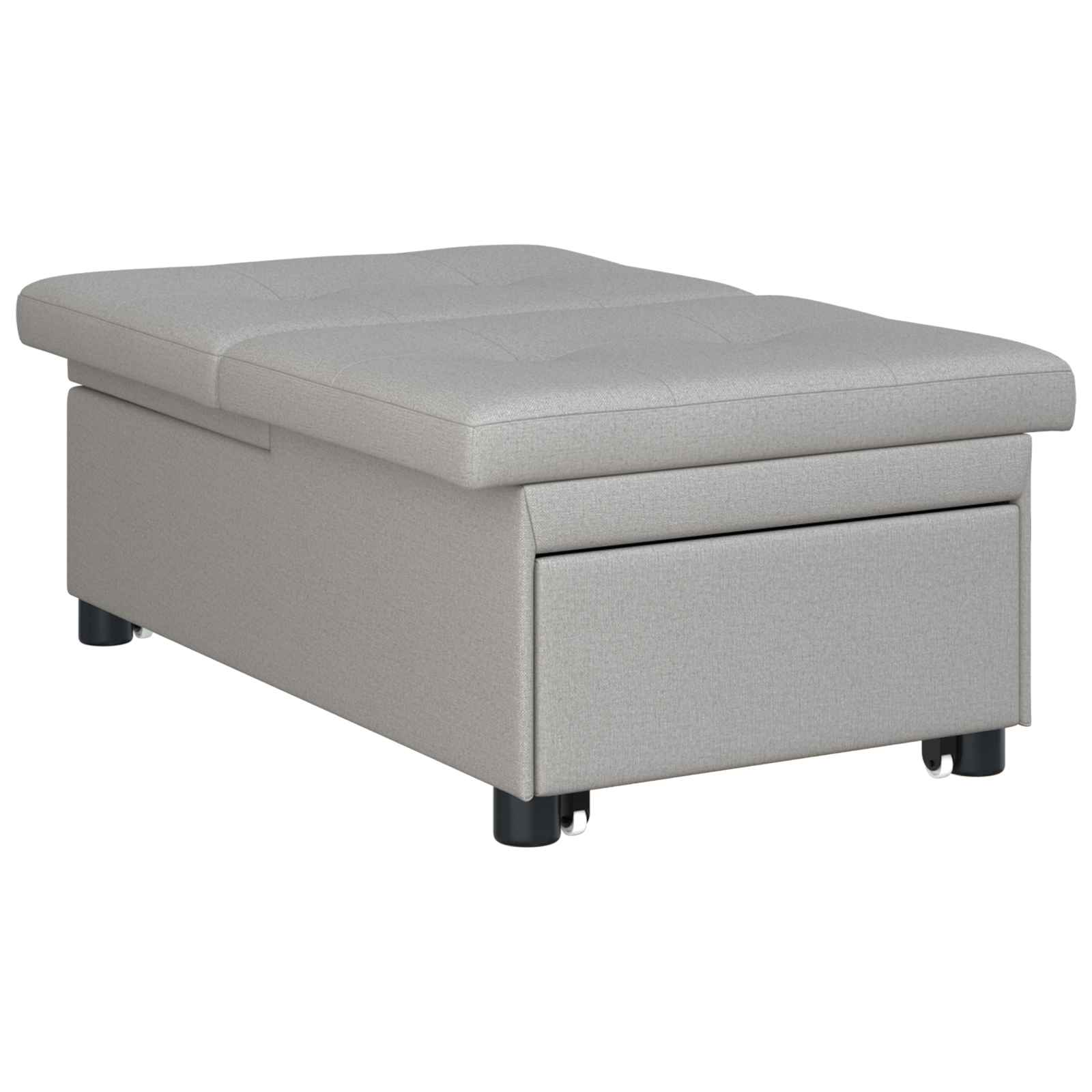 Uittrekbare Slaapbank Grijs 194 x 50 x 82 cm Stof