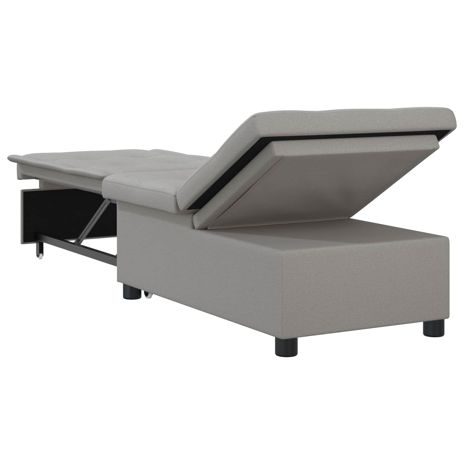 Uittrekbare Slaapbank Grijs 194 x 50 x 82 cm Stof