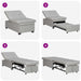 Uittrekbare Slaapbank Grijs 194 x 50 x 82 cm Stof
