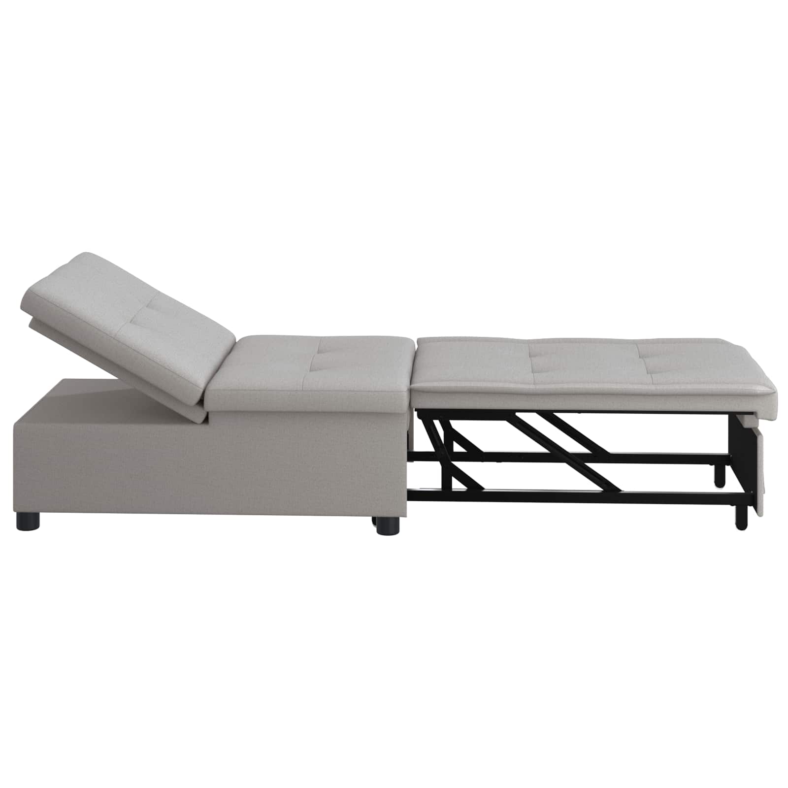 Uittrekbare Slaapbank Grijs 194 x 50 x 82 cm Stof