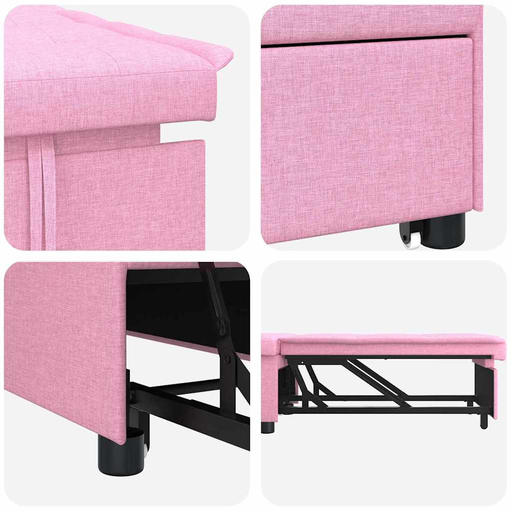 Uittrekbare Slaapbank Roze 194 x 50 x 82 cm Stof